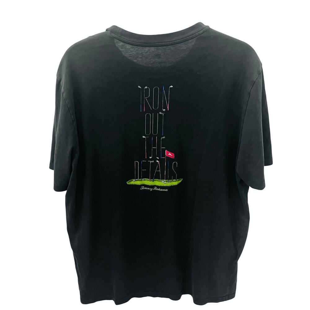 Tommy Bahama T-Shirt Mens Large Gray Golf Iron Out The Details Graphic Tee